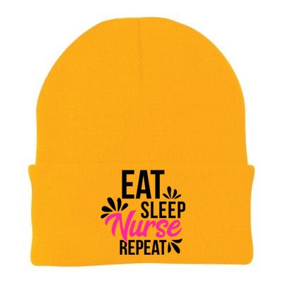 Eat Sleep Nurse Repeat Motivational Gift Ace003a Gift Knit Cap Winter Beanie