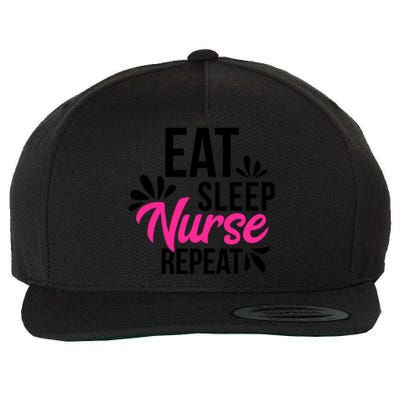 Eat Sleep Nurse Repeat Motivational Gift Ace003a Gift Wool Snapback Cap