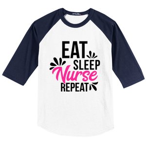 Eat Sleep Nurse Repeat Motivational Gift Ace003a Gift Baseball Sleeve Shirt