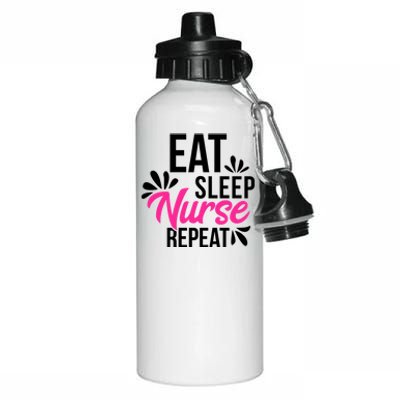 Eat Sleep Nurse Repeat Motivational Gift Ace003a Gift Aluminum Water Bottle 