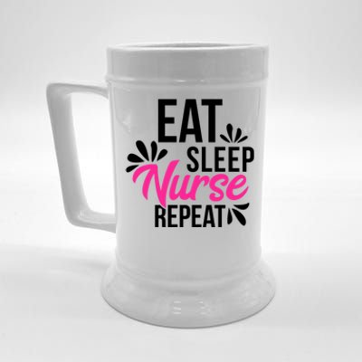 Eat Sleep Nurse Repeat Motivational Gift Ace003a Gift Beer Stein