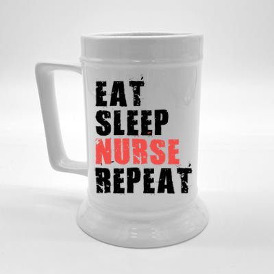 Eat Sleep Nurse Repeat Motivational Gift Ace003c Gift Beer Stein