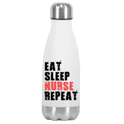 Eat Sleep Nurse Repeat Motivational Gift Ace003c Gift Stainless Steel Insulated Water Bottle