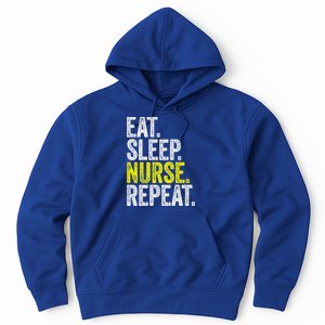 Eat Sleep Nurse Repeat Nursing Gift Mom Wife Dad Gift Hoodie