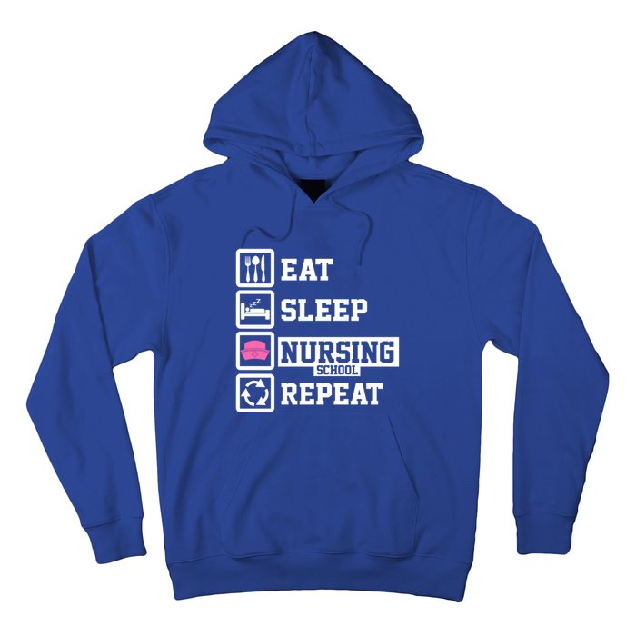 Eat Sleep Nursing School Repeat Funny Nursing School Gift Hoodie