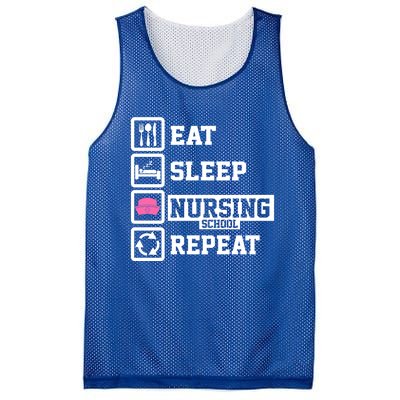 Eat Sleep Nursing School Repeat Funny Nursing School Gift Mesh Reversible Basketball Jersey Tank