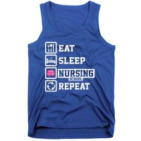 Eat Sleep Nursing School Repeat Funny Nursing School Gift Tank Top