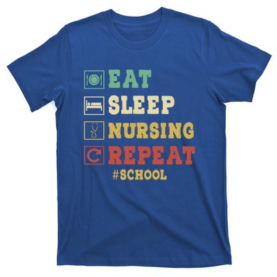 Eat Sleep Nursing School Repeat Funny School Nurse Gift T-Shirt