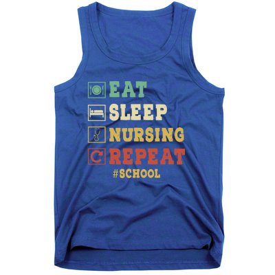 Eat Sleep Nursing School Repeat Funny School Nurse Gift Tank Top