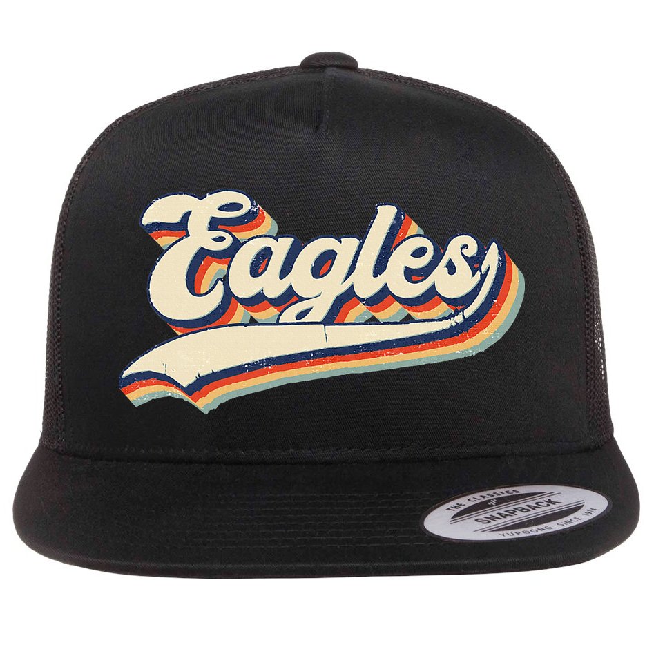 Eagles Sports Name Flat Bill Trucker Hat