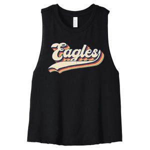 Eagles Sports Name Women's Racerback Cropped Tank