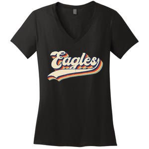 Eagles Sports Name Women's V-Neck T-Shirt