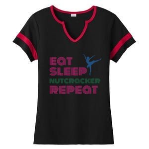 Eat Sleep Nutcracker Repeat Ballet Perforce Funny Gift Ladies Halftime Notch Neck Tee