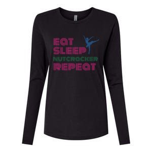 Eat Sleep Nutcracker Repeat Ballet Perforce Funny Gift Womens Cotton Relaxed Long Sleeve T-Shirt