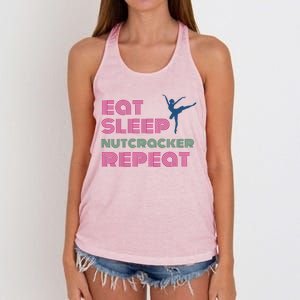 Eat Sleep Nutcracker Repeat Ballet Perforce Funny Gift Women's Knotted Racerback Tank