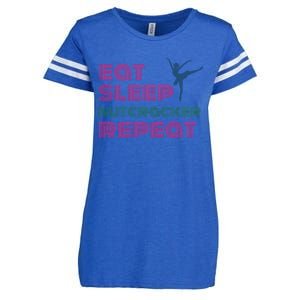 Eat Sleep Nutcracker Repeat Ballet Perforce Funny Gift Enza Ladies Jersey Football T-Shirt