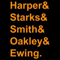 Ewing Starks Oakley Smith Harper Team Funny Name Basketball Fan Cooling Performance Crew T-Shirt