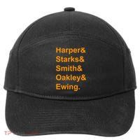 Ewing Starks Oakley Smith Harper Team Funny Name Basketball Fan 7-Panel Snapback Hat