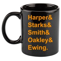 Ewing Starks Oakley Smith Harper Team Funny Name Basketball Fan 11oz C Handle Ceramic Mug