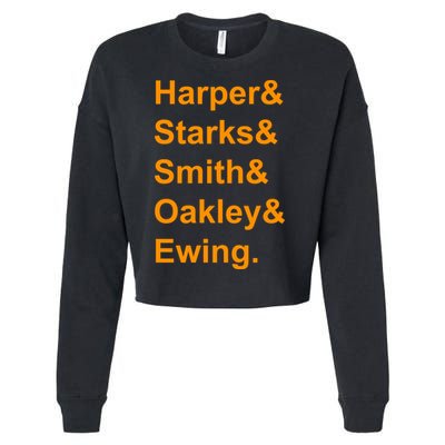 Ewing Starks Oakley Smith Harper Team Funny Name Basketball Fan Cropped Pullover Crew
