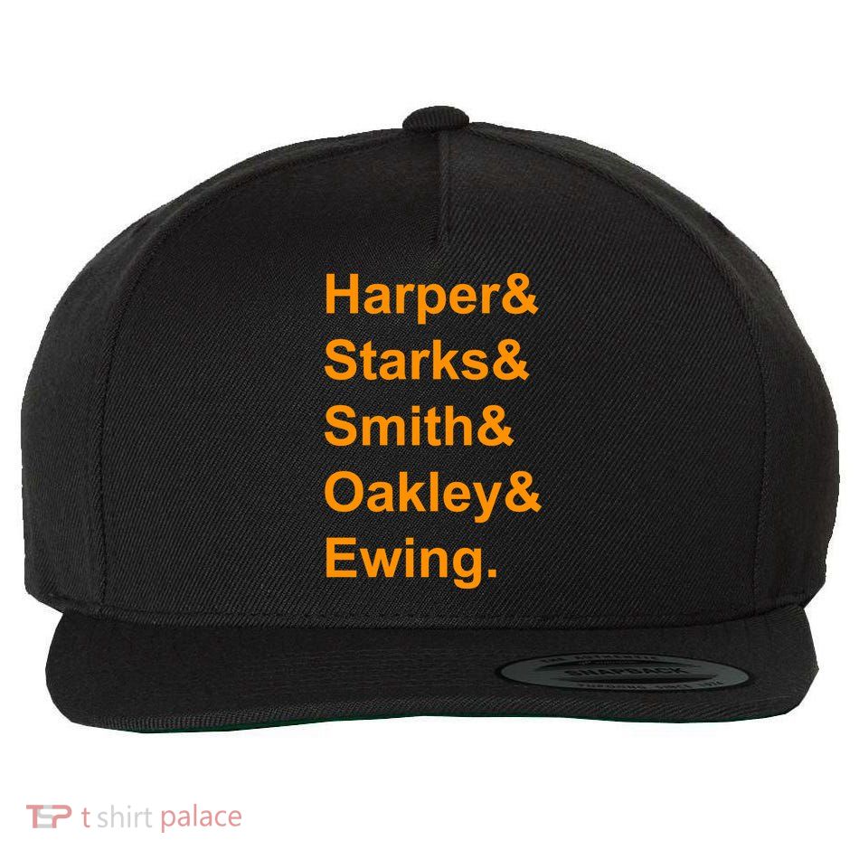 Ewing Starks Oakley Smith Harper Team Funny Name Basketball Fan Wool Snapback Cap