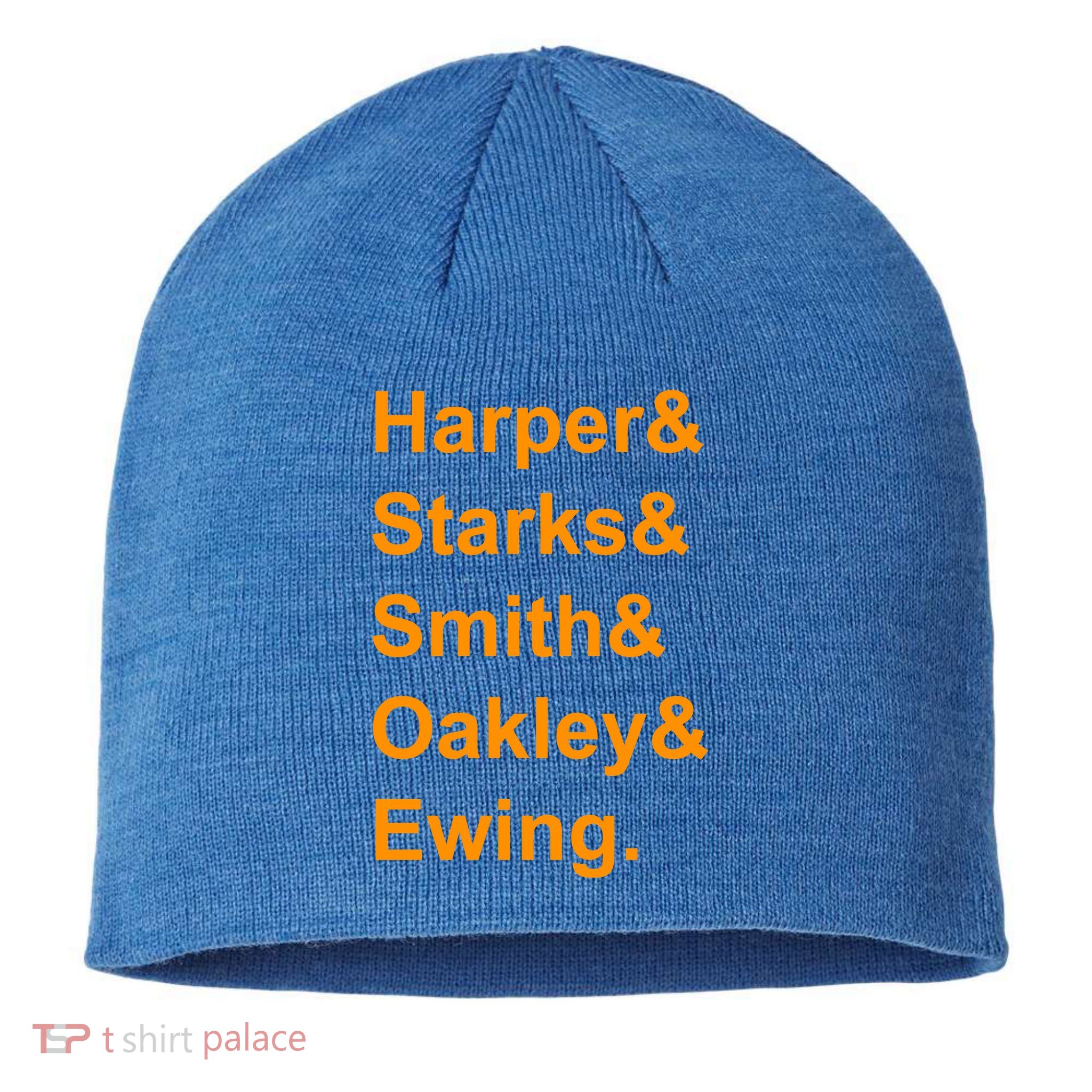 Ewing Starks Oakley Smith Harper Team Funny Name Basketball Fan Sustainable Beanie
