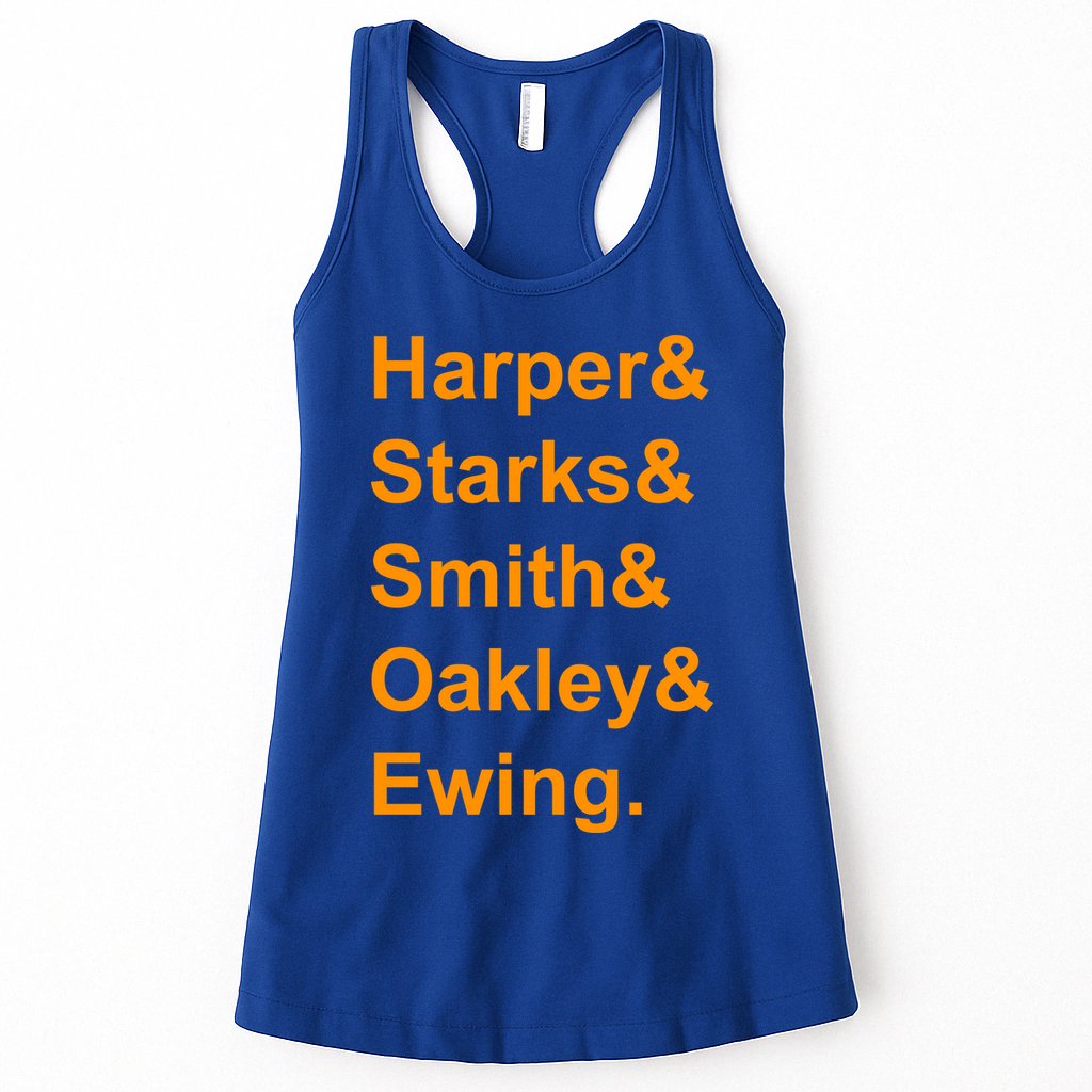 Ewing Starks Oakley Smith Harper Team Funny Name Basketball Fan Womens Tank Top