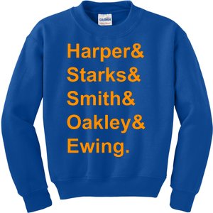 Ewing Starks Oakley Smith Harper Team Funny Name Basketball Fan Kids Sweatshirt