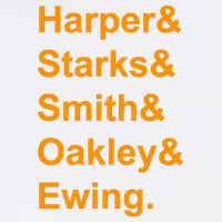 Ewing Starks Oakley Smith Harper Team Funny Name Basketball Fan Garment-Dyed Sweatshirt