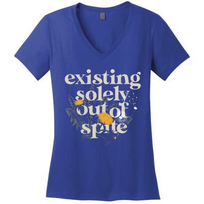 existing solely out of spite Women's V-Neck T-Shirt