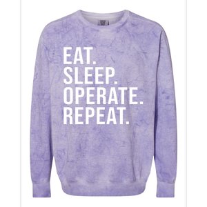 Eat Sleep Operate Repeat Scrub Tech Operating Room Nurse Gift Colorblast Crewneck Sweatshirt