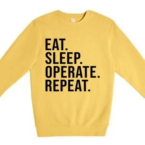 Eat Sleep Operate Repeat Scrub Tech Operating Room Nurse Gift Premium Crewneck Sweatshirt