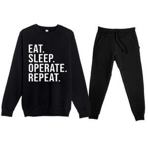 Eat Sleep Operate Repeat Scrub Tech Operating Room Nurse Gift Premium Crewneck Sweatsuit Set