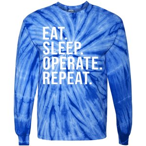 Eat Sleep Operate Repeat Scrub Tech Operating Room Nurse Gift Tie-Dye Long Sleeve Shirt