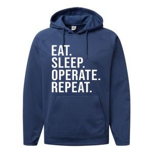 Eat Sleep Operate Repeat Scrub Tech Operating Room Nurse Gift Performance Fleece Hoodie