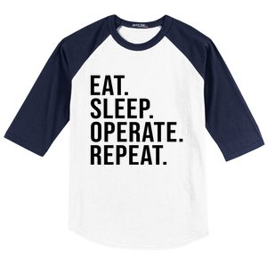 Eat Sleep Operate Repeat Scrub Tech Operating Room Nurse Gift Baseball Sleeve Shirt