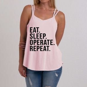 Eat Sleep Operate Repeat Scrub Tech Operating Room Nurse Gift Women's Strappy Tank