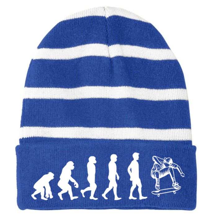 Evolution Skateboarding Ollie Fs 180 Kickflip Heelflip Gift Striped Beanie with Solid Band