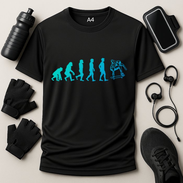 Evolution Skateboarding Ollie Fs 180 Kickflip Heelflip Gift Performance Shirt