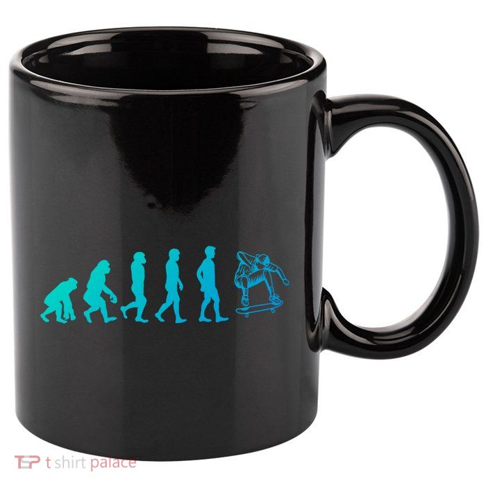 Evolution Skateboarding Ollie Fs 180 Kickflip Heelflip Gift 11oz C Handle Ceramic Mug