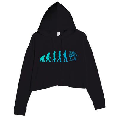 Evolution Skateboarding Ollie Fs 180 Kickflip Heelflip Gift Crop Fleece Hoodie