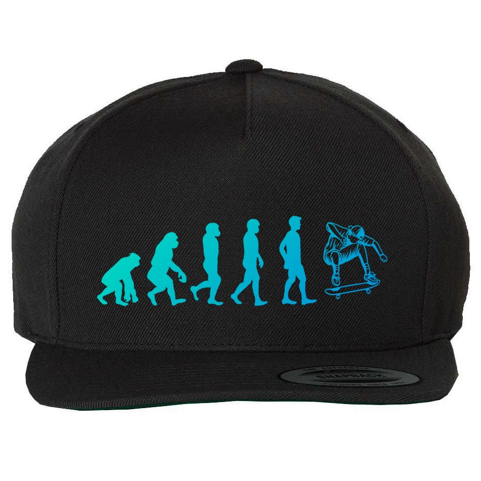 Evolution Skateboarding Ollie Fs 180 Kickflip Heelflip Gift Wool Snapback Cap