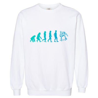 Evolution Skateboarding Ollie Fs 180 Kickflip Heelflip Gift Garment-Dyed Sweatshirt