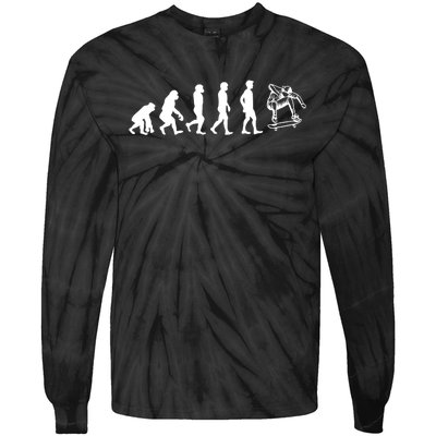 Evolution Skateboarding Ollie Fs 180 Kickflip Heelflip Gift Tie-Dye Long Sleeve Shirt