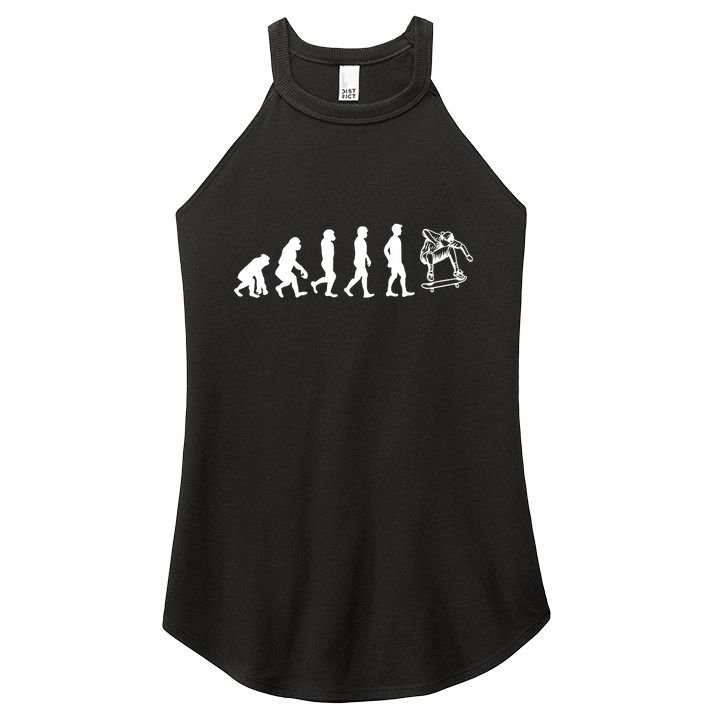 Evolution Skateboarding Ollie Fs 180 Kickflip Heelflip Gift Women's Perfect Tri Rocker Tank