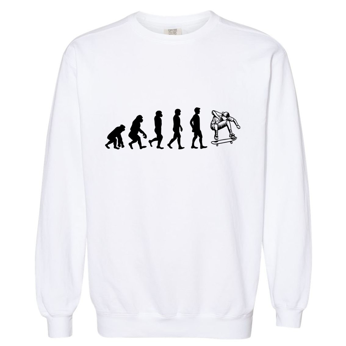Evolution Skateboarding Ollie Fs 180 Kickflip Heelflip Gift Garment-Dyed Sweatshirt
