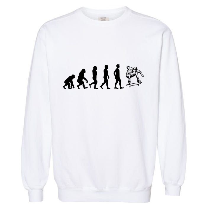 Evolution Skateboarding Ollie Fs 180 Kickflip Heelflip Gift Garment-Dyed Sweatshirt