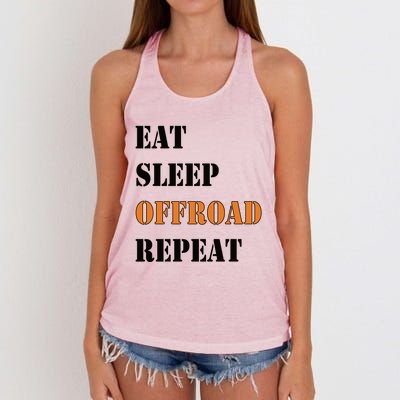 Eat Sleep Offroad Repeat 4x4 Allgiftwheel Gift Women's Knotted Racerback Tank