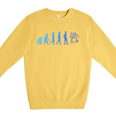 Evolution Skateboarding Ollie Fs 180 Kickflip Heelflip Gift Premium Crewneck Sweatshirt