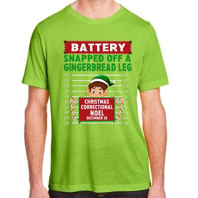 Elf Snapped Off A Gingerbread Leg North Pole Correctional Adult ChromaSoft Performance T-Shirt